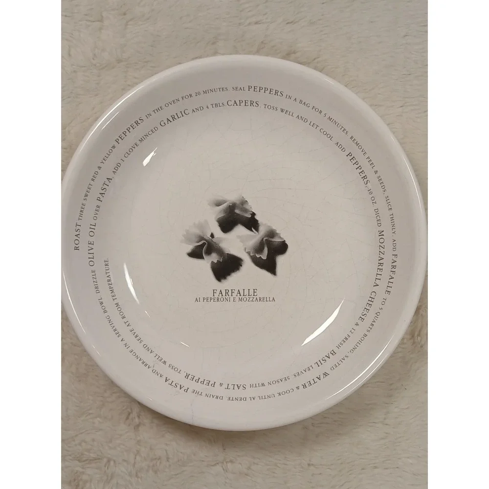 Pottery Barn Rustic‎ Recipe Pasta Bowl Farfalle